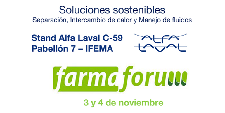 Alfa Laval acudirá a FarmaForum 2021