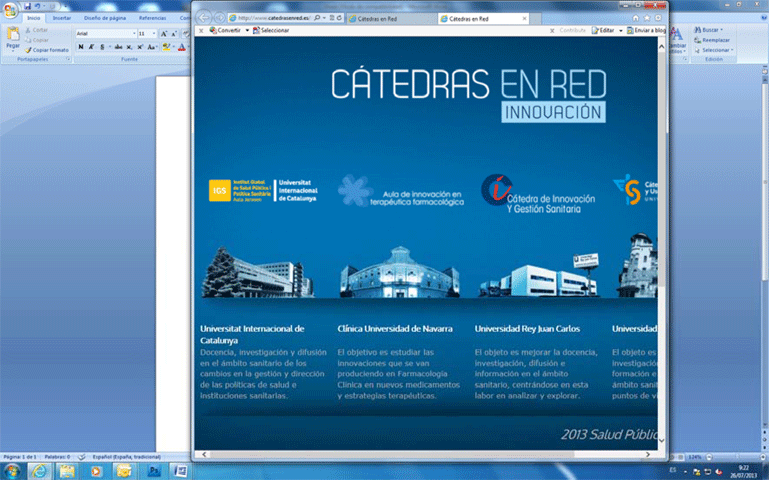 Las Cátedras en Red ya disponen de página web