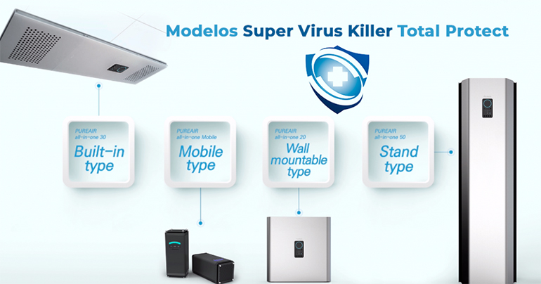Esterilizadores de aire y purificadores Puresys JK HURK, soluciones higiénico sanitarias