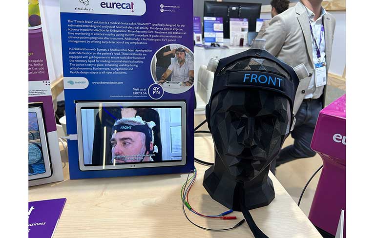 El MWC muestra una diadema para registrar la actividad cerebral durante un ictus agudo y prever complicaciones