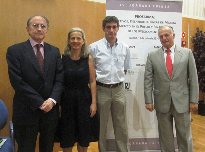 En la imagen, de izquierda a derecha, Juan Tamargo, María Ángeles Figuerola, Rafael Monagas y Francisco Zaragozá