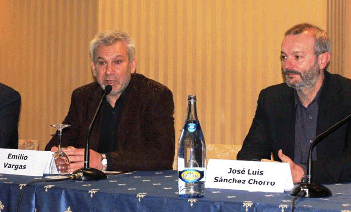 Emilio Vargas y José Luis Sánchez Chorro, en un momento de su intervención