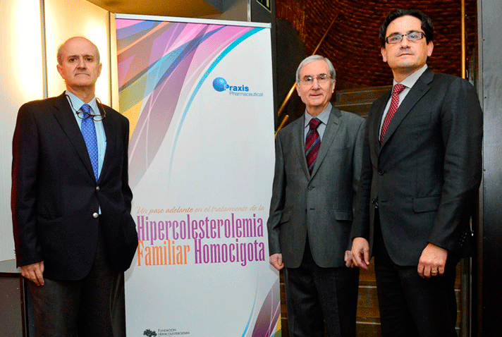 De izquierda a derecha, Fernando Civeira, presidente de la SEA; Pedro Mata, presidente de la FHF, y José Luis Poveda, presidente de la SEFH