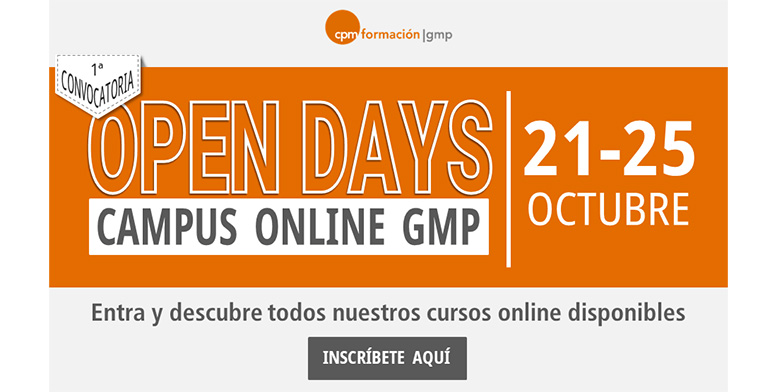 Primera Convocatoria de Jornadas de Puertas Abiertas en el Campus online de CPM Formación GMP