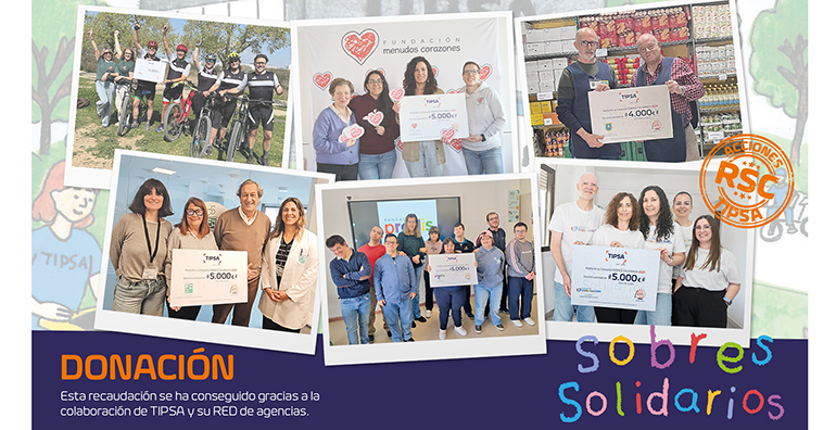 Los Sobres Solidarios de Tipsa recaudan alrededor de 40.000 euros en la décima edición 