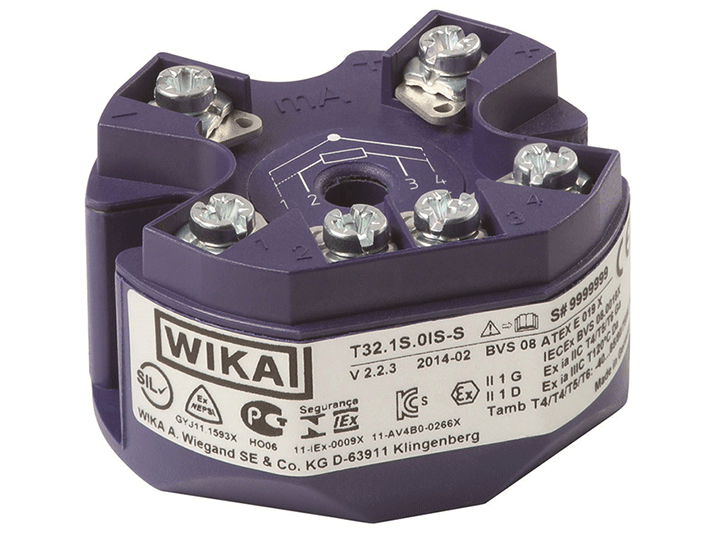 Transmisor de Temperatur WIKA  T32.xS, con protocolo HART