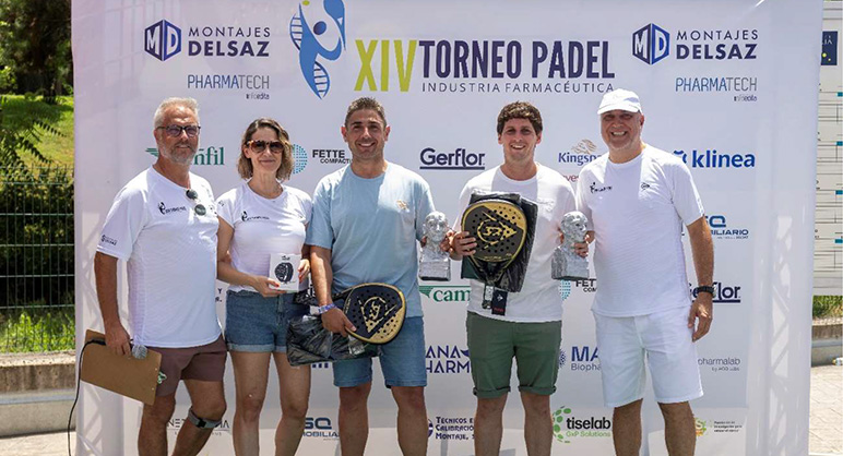Moisés Vaquerizo y Sergio Flores (TCM), campeones de la XIV edición del Torneo de Pádel de la Industria Farmacéutica celebrado en Madrid