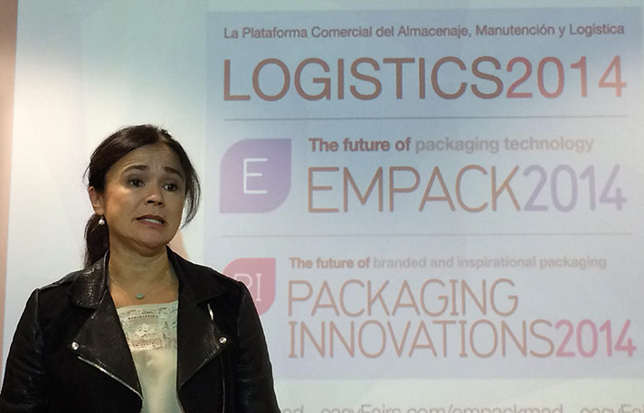María José Navarro, directora de easyFairs, presentando la próxima edición de Empack