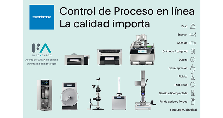 La línea de equipos de control en proceso de Sotax continua con su expansión en el mercado español