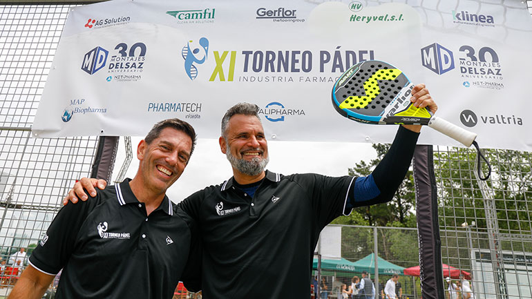 David Sevillano y Ramiro Fernández, campeones absolutos del XI torneo de pádel de la industria farmacéutica