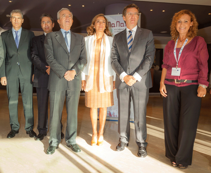 Francisco Conde López, Miguel Ángel Pérez García, José María Fernández Sousa-Faro, Carmen Vela, Alberto Núñez Feijóo y Carmen Cuevas