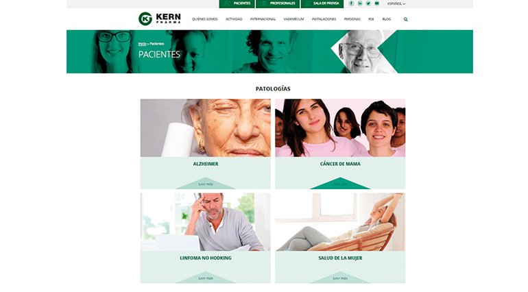 Kern Pharma amplía su web