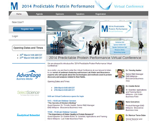 Conferencia virtual de Merck Millipore sobre rendimientos predecibles en proteínas