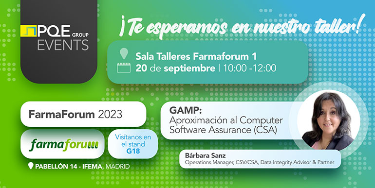 Taller: GAMP. Aproximación al Computer Software Assurance (CSA)