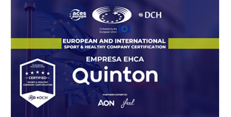 Quinton obtiene la certificación internacional EHCA por su modelo de bienestar corporativo