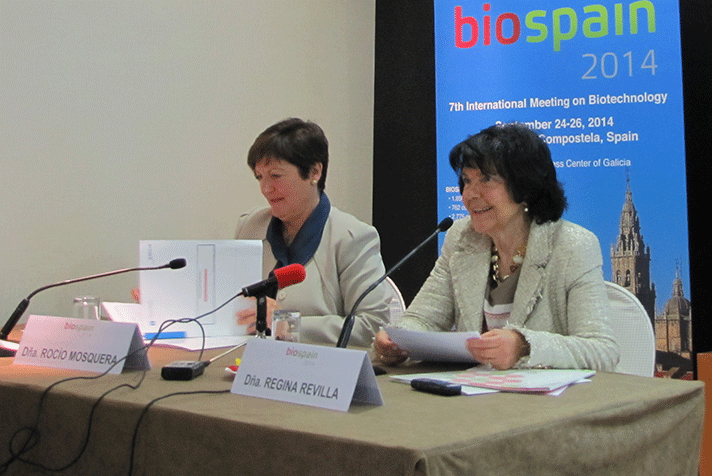 De izda. a dcha.: Rocío Mosquera y Regina Revilla en la presentación oficial de BioSpain 2014