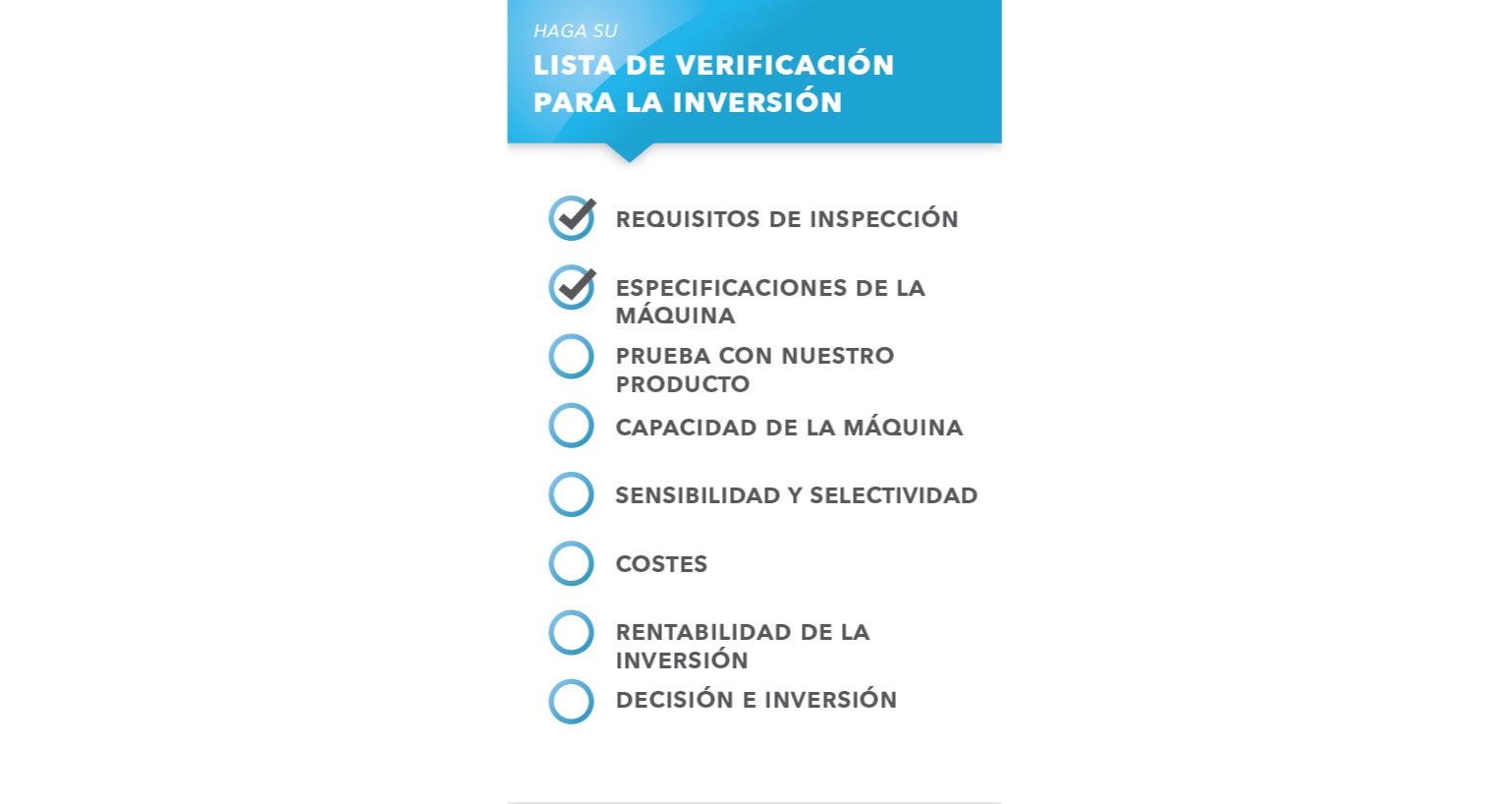 La guía de inversión para máquinas de clasificación e inspección visual automatizadas