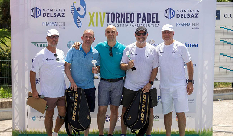Moisés Vaquerizo y Sergio Flores (TCM), campeones de la XIV edición del Torneo de Pádel de la Industria Farmacéutica celebrado en Madrid
