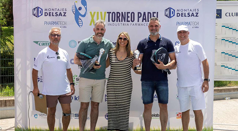 Moisés Vaquerizo y Sergio Flores (TCM), campeones de la XIV edición del Torneo de Pádel de la Industria Farmacéutica celebrado en Madrid