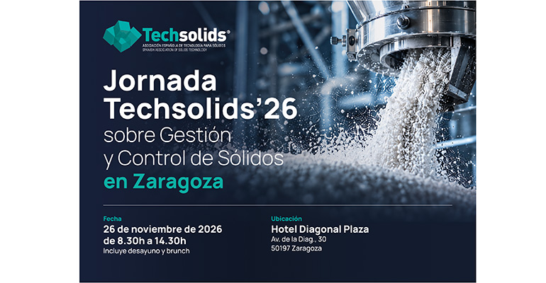 Innovación, seguridad y valorización de residuos centran la Jornada Técnica TECHSOLIDS 2026 en Zaragoza