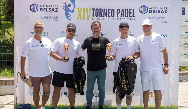 Moisés Vaquerizo y Sergio Flores (TCM), campeones de la XIV edición del Torneo de Pádel de la Industria Farmacéutica celebrado en Madrid