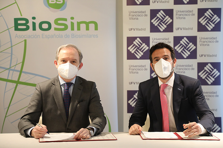 La UFV de Madrid y BioSim firman un acuerdo para formar profesionales en biosimilares