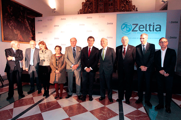 Participantes en el acto conmemorativo del 75 aniversario del grupo Zeltia